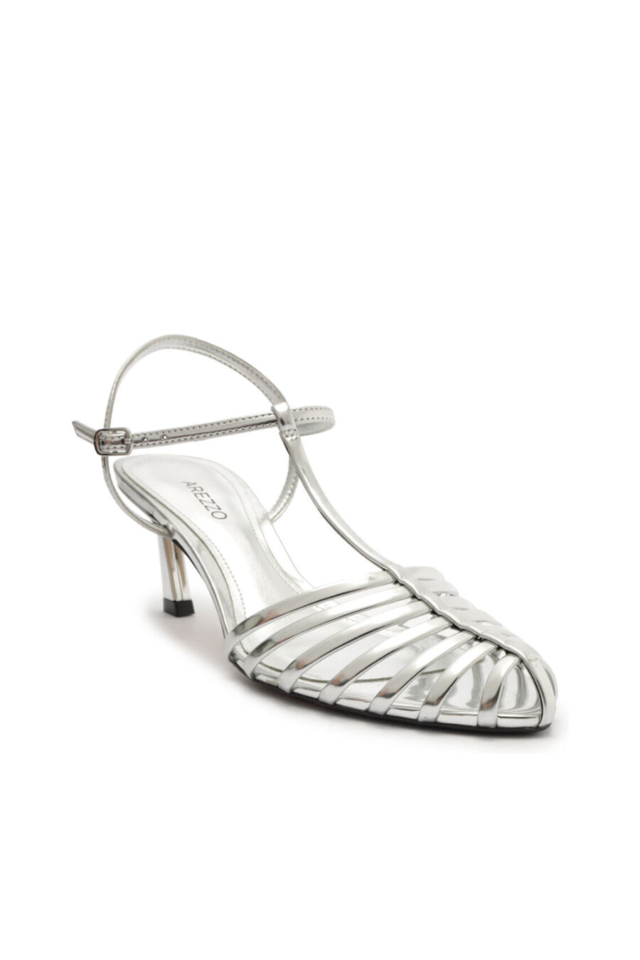 סנדל עטיפה נמוך כסף