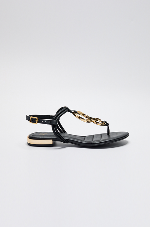 סנדל אצבע תכשיט שחור